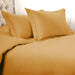 1200 Thread Count Egyptian Solid Cotton Duvet Cover Set - Gold