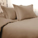 1200 Thread Count Egyptian Solid Cotton Duvet Cover Set - Taupe