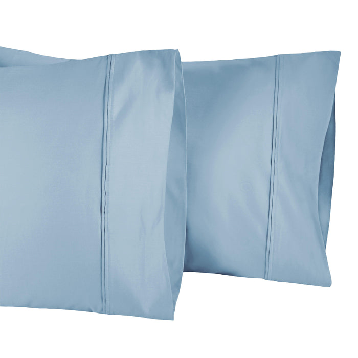 1200 Thread Count Egyptian Cotton 2 Piece Pillowcase Set - Light Blue