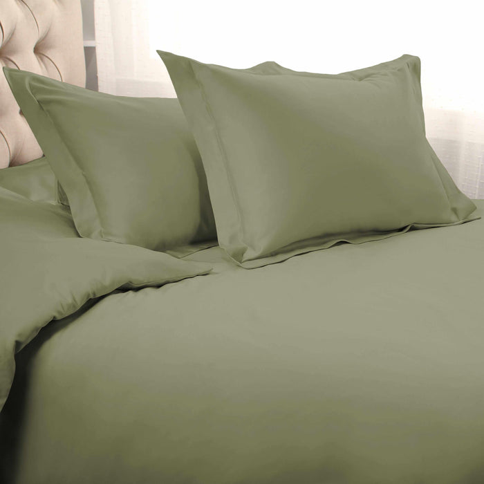 1500 Thread Count Egyptian Cotton Solid Duvet Cover Set - Sage