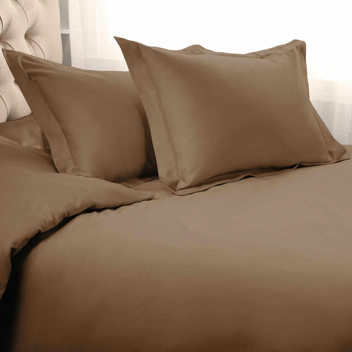 1500 Thread Count Egyptian Cotton Solid Duvet Cover Set - Taupe