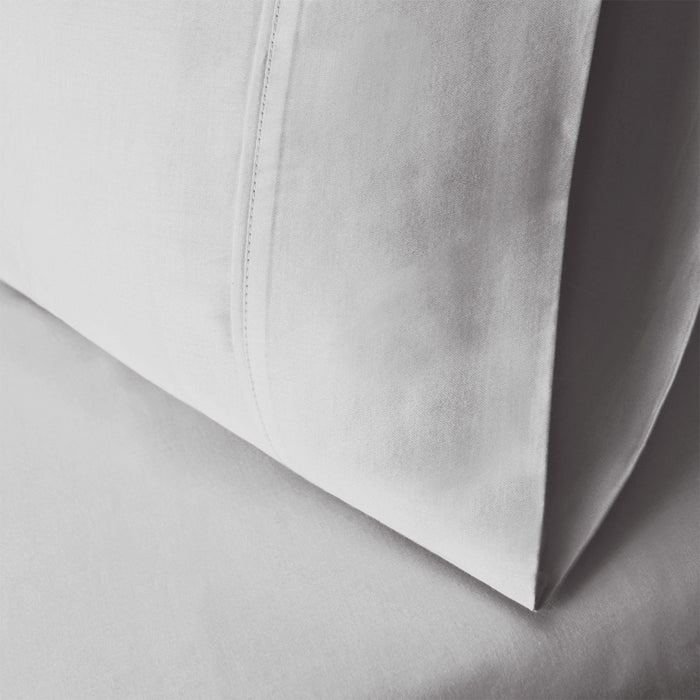 Egyptian Cotton 300 Thread Count Solid Pillowcase Set - Light Gray