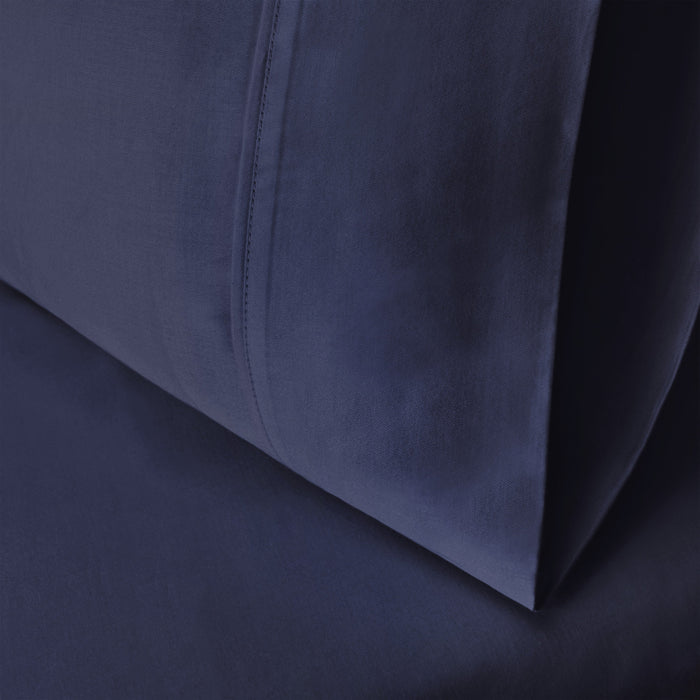 Egyptian Cotton 300 Thread Count Solid Pillowcase Set - Navy Blue