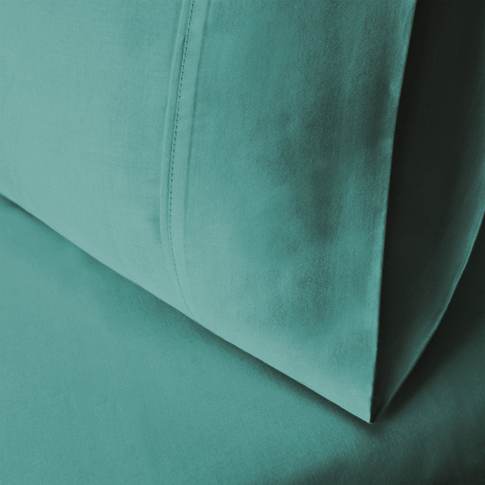 Egyptian Cotton 300 Thread Count Solid Pillowcase Set - Teal