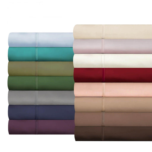 Egyptian Cotton 400 Thread Count 2 Piece Solid Pillowcase Set