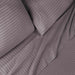 Egyptian Cotton 300 Thread Count Striped Deep Pocket Sheet Set - Gray