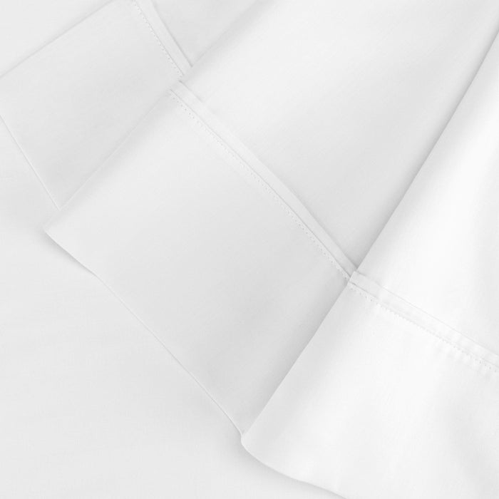 Egyptian Cotton 400 Thread Count 2 Piece Solid Pillowcase Set - White