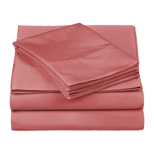 Egyptian Cotton 530 Thread Count Solid Sheet Set - Blush