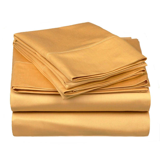Egyptian Cotton 530 Thread Count Solid Sheet Set - Gold