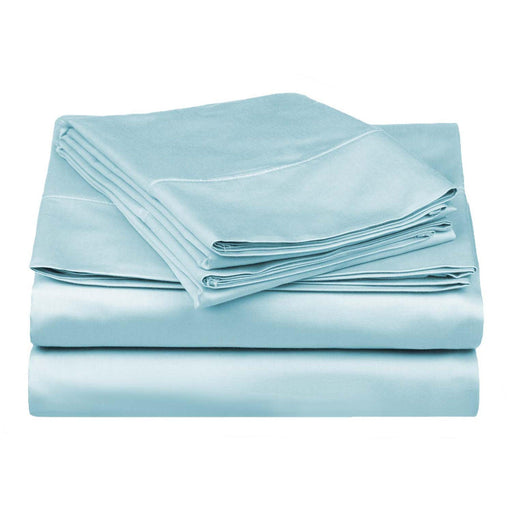 Egyptian Cotton 530 Thread Count Solid Sheet Set - Light Blue