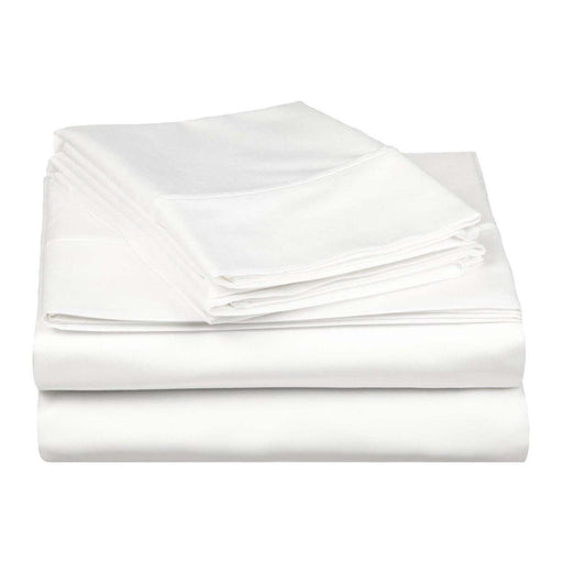 Egyptian Cotton 530 Thread Count Solid Sheet Set - White