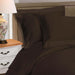 Egyptian Cotton 530 Thread Count Solid Duvet Cover Set - Chocolate