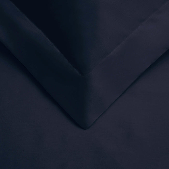 Egyptian Cotton 530 Thread Count Solid Duvet Cover Set - Navy Blue