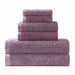 Cadleigh 100% Cotton Towel Set, 550 GSM, Jacquard and Solid Combo - Fig