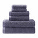 Cadleigh 100% Cotton Towel Set, 550 GSM, Jacquard and Solid Combo - Navy Blue