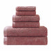 Cadleigh 100% Cotton Towel Set, 550 GSM, Jacquard and Solid Combo - Rumba Red
