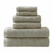 Cadleigh 100% Cotton Towel Set, 550 GSM, Jacquard and Solid Combo - Sage