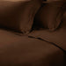 Egyptian Cotton 650 Thread Count Solid Duvet Cover Set - Chocolate