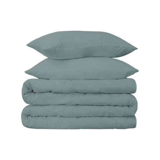 Egyptian Cotton 650 Thread Count Solid Duvet Cover Set - Teal