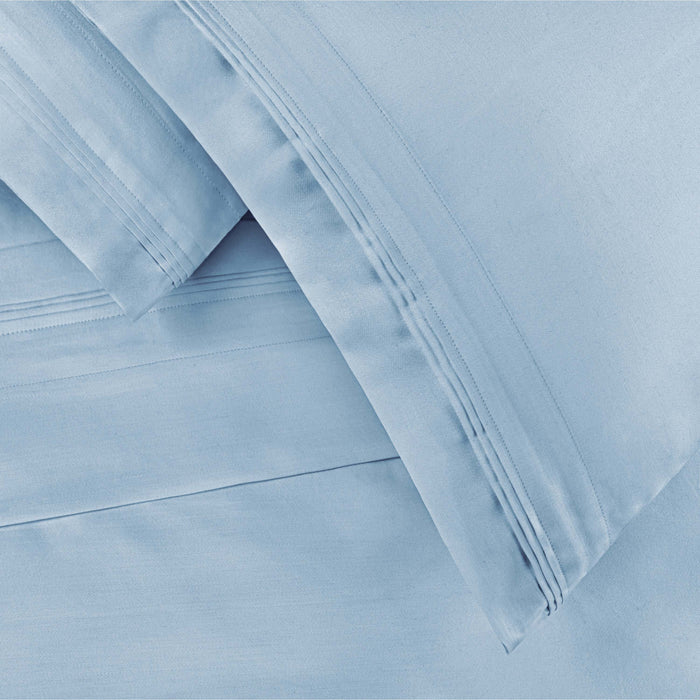 Egyptian Cotton 650 Thread Count Deep Pocket Sheet Set - Baby Blue