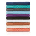 Basketweave Egyptian Cotton Jacquard and Solid Bath Towel Set of 4 