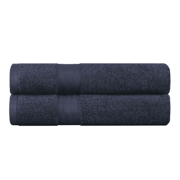 Kendell Egyptian Cotton Medium Weight Solid Bath Towel Set of 2 - Black