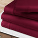 Egyptian Cotton 400 Thread Count Solid Deep Pocket Sheet Set - Burgundy