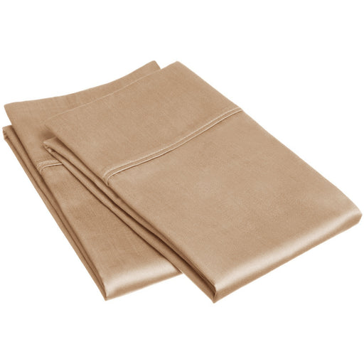 Egyptian Cotton 300 Thread Count Solid Pillowcase Set - Beige