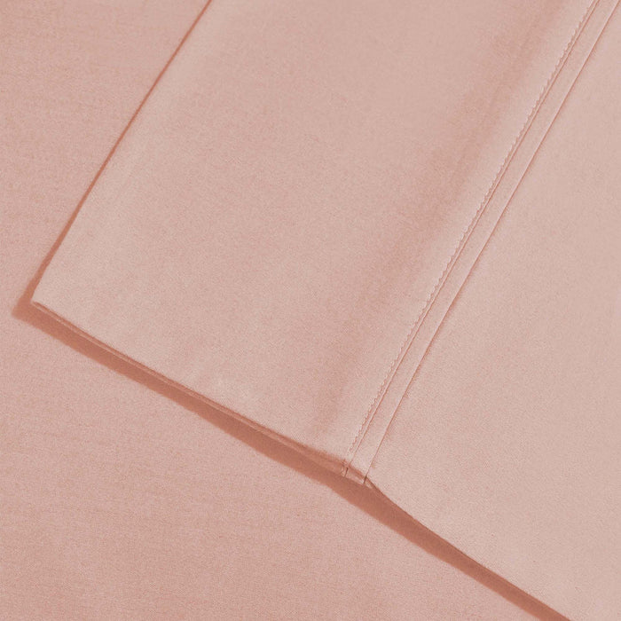 1000 Thread Count Cotton Rich Solid Deep Pocket Bed Sheet Set - Blush
