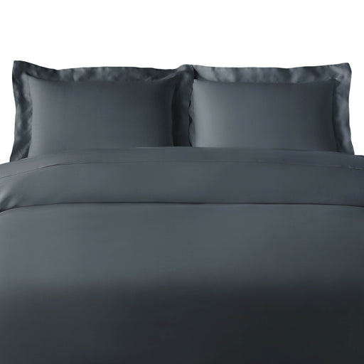 Rayon From Bamboo 300 Thread Count Solid Duvet Cover Set - Charcoal