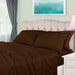 Egyptian Cotton 650 Thread Count Solid Deep Pocket Sheet Set - Chocolate