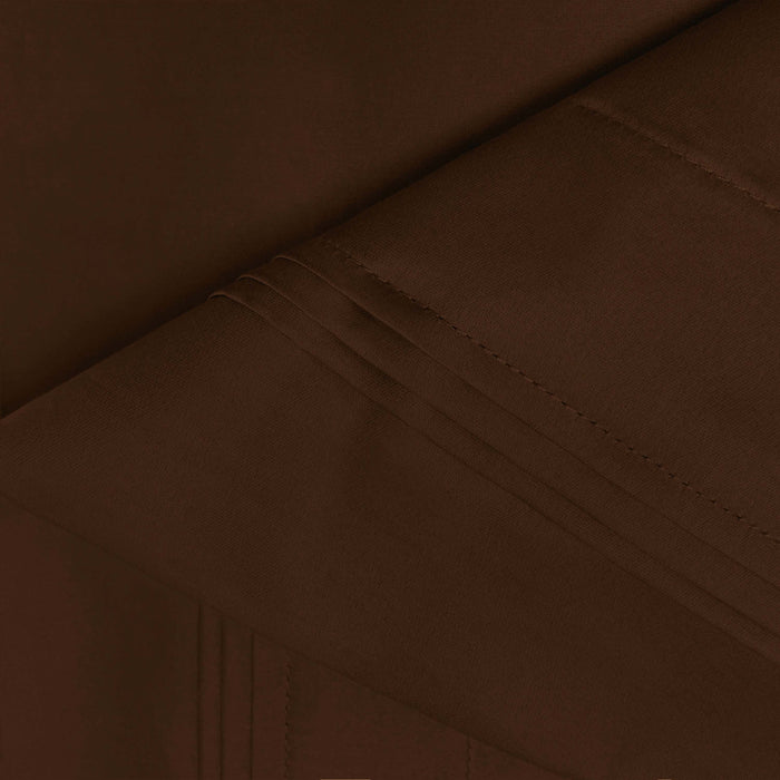 Egyptian Cotton 650 Thread Count Solid Deep Pocket Sheet Set - Chocolate