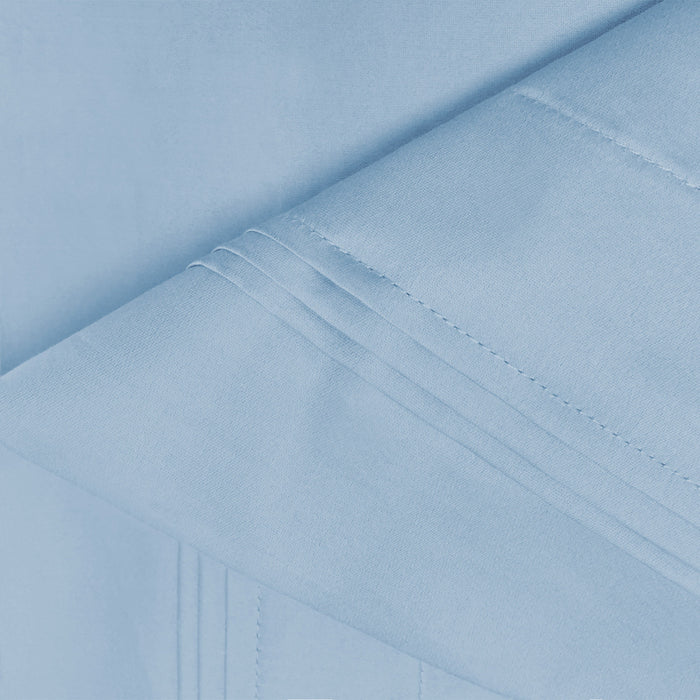 1000 Thread Count Egyptian Cotton Solid Pillowcase Set - Light Blue
