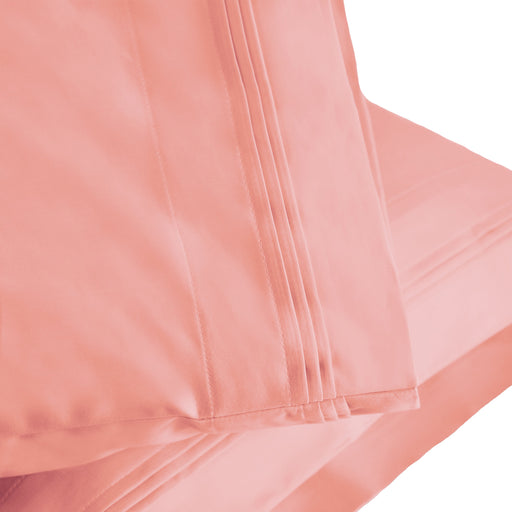 1000 Thread Count Egyptian Cotton Solid Pillowcase Set - Dusted Rose