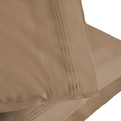1000 Thread Count Egyptian Cotton Solid Pillowcase Set - Taupe