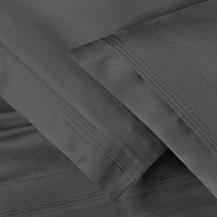 1000 Thread Count Egyptian Cotton Solid Pillowcase Set - Gray