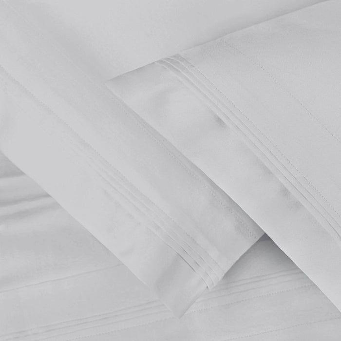 1000 Thread Count Egyptian Cotton Solid Pillowcase Set -  Platinum