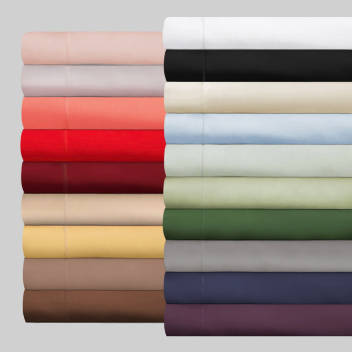 Egyptian Cotton 300 Thread Count Solid Pillowcase Set