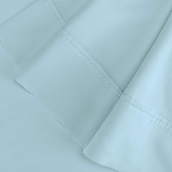 Egyptian Cotton 300 Thread Count Solid Pillowcase Set - Light Blue
