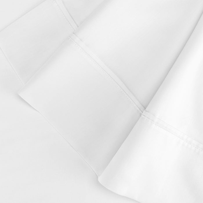 Egyptian Cotton 300 Thread Count Solid Pillowcase Set - White