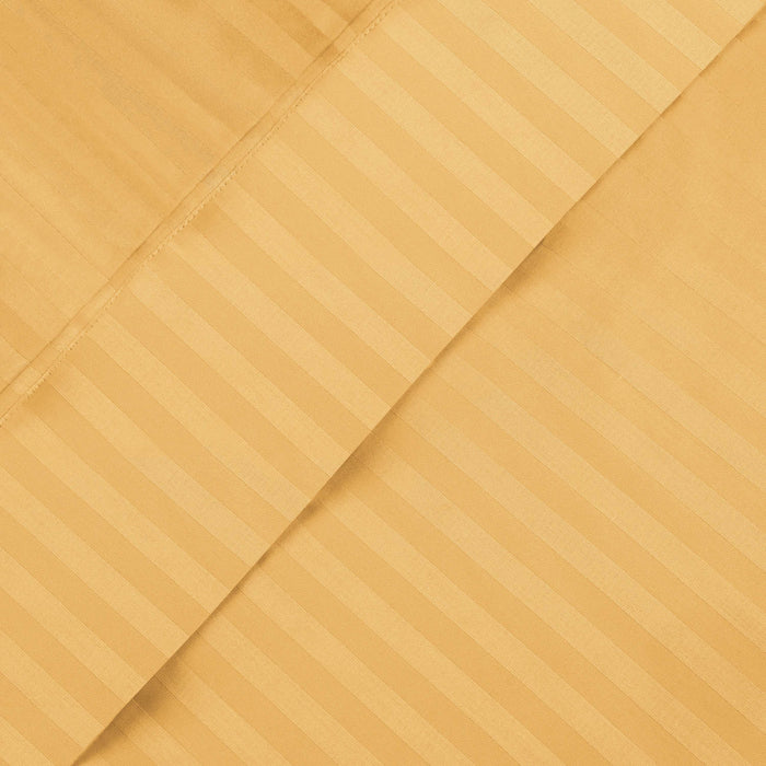 Egyptian Cotton 600 Thread Count Striped Deep Pocket Sheet Set - Gold