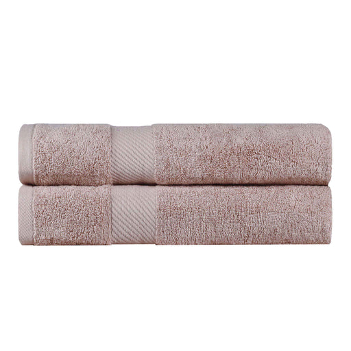 Kendell Egyptian Cotton Medium Weight Solid Bath Towel Set of 2 - Fawn