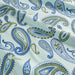 Flannel Cotton Floral Paisley Deep Pocket Bed Sheet Set - Light Blue