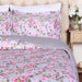 300 Thread Count Solid or Floral Cotton All Season Duvet Cover Set - Silver