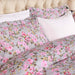 300 Thread Count Solid or Floral Cotton All Season Duvet Cover Set - Silver