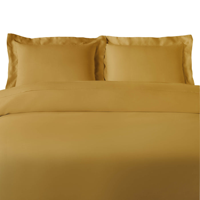 Rayon From Bamboo 300 Thread Count Solid Duvet Cover Set - Gold