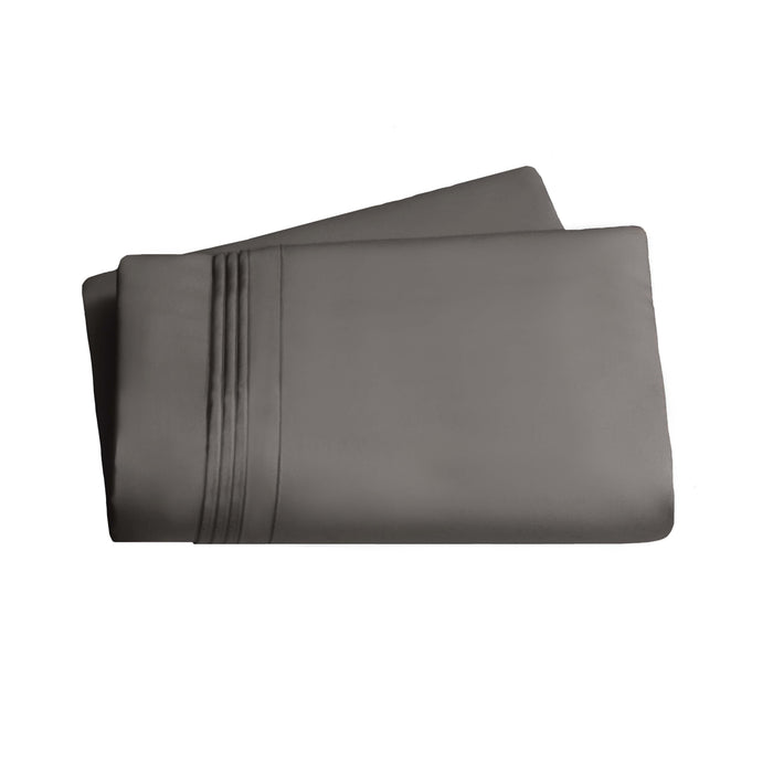 Egyptian Cotton 650 Thread Count Solid Deep Pocket Sheet Set - Grey