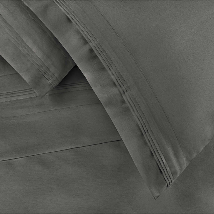 Egyptian Cotton 650 Thread Count Deep Pocket Sheet Set - Grey