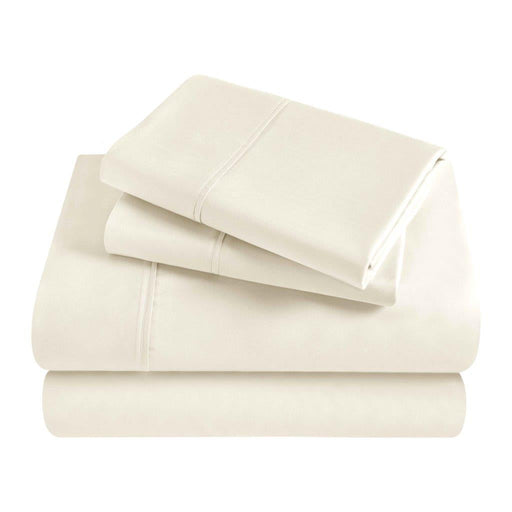 Modal From Beechwood 400 Thread Count Solid Deep Pocket Bed Sheet Set - Ivory