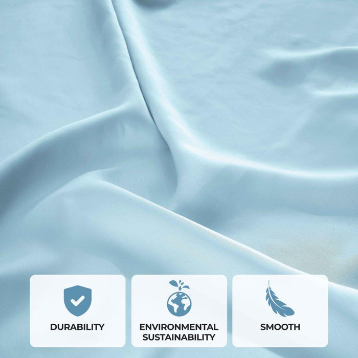 Modal From Beechwood 400 Thread Count Cooling Solid Pillowcase Set - Light Blue